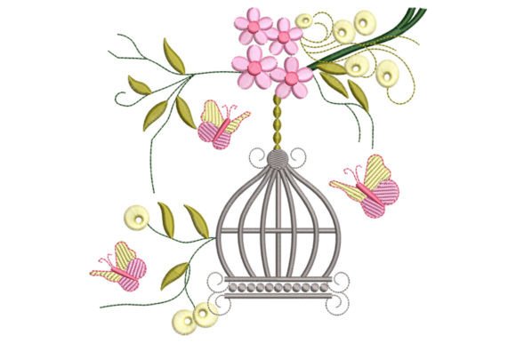 Cage and Butterfly Embroidery Design Review
