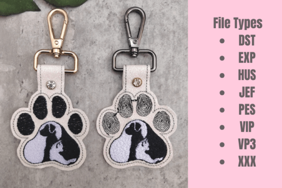 Cat Dog Paw ITH Key Fob Review