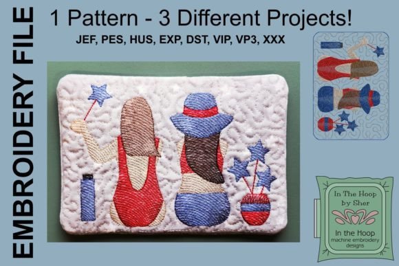 Patriotic Girls Mug Rug or Doorknob Hang Review