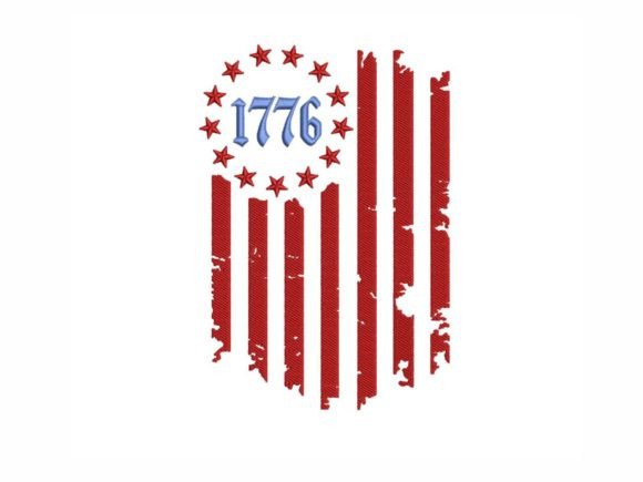 Review: 776 American Flag Embroidery Design