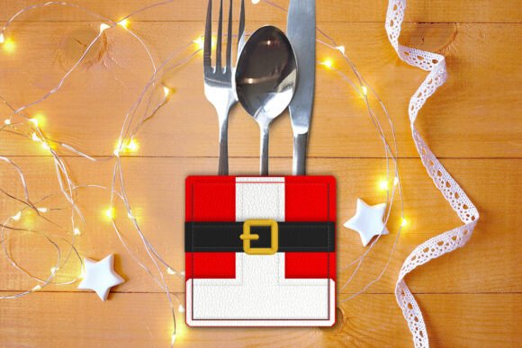 Santa Suit Silverware Sleeve ITH Review