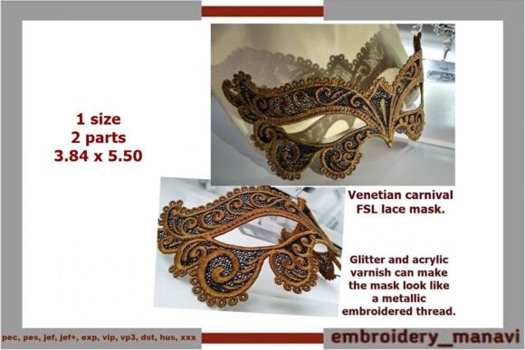 Venetian FSL Lace Carnival Mask 2 Parts Review